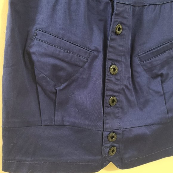 New without Tags FOXY JEANS Navy Blue Nautical Style Strapless Mini Dress - Picture 3 of 5